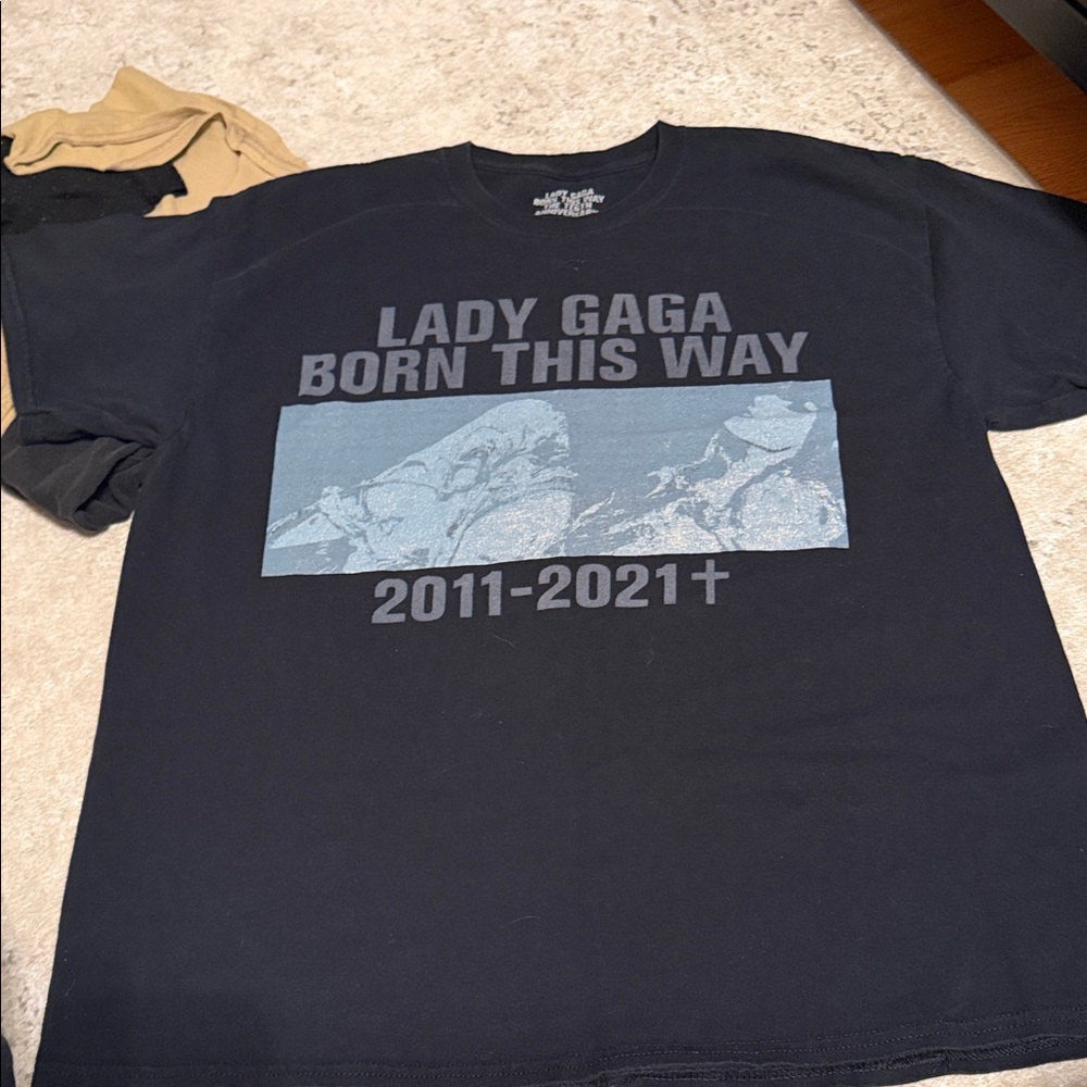 Black Lady Gaga Born This Way T-Shirt